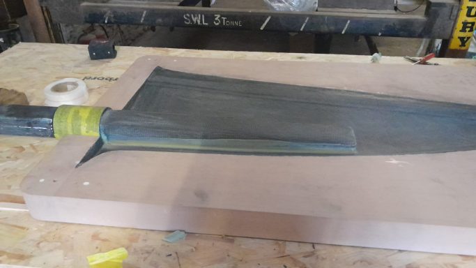 new rudders for Morpheus, Shuttleworth 39' trimaran new rudders for Morpheus, Shuttleworth 39' trimaran